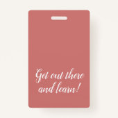 バラ縦型ストライプホームスクール教育者IDバッジ バッジ (裏面)