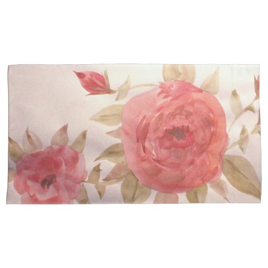 バラ繊細 枕カバー (正面右)