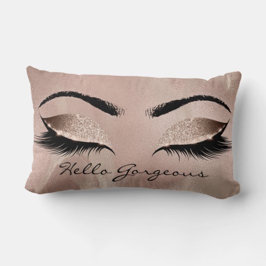 バラ美しい大理石メイクアップまぶしハローゴージャス ランバークッション (裏面)