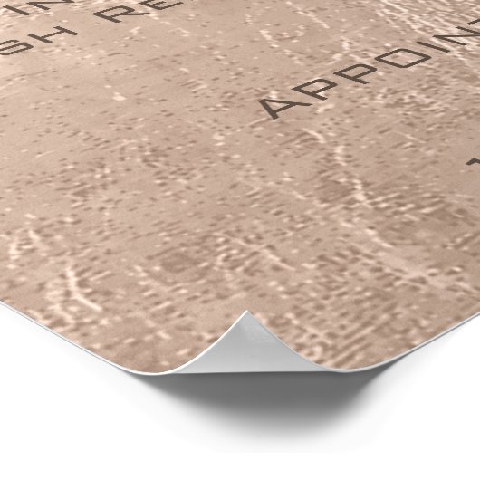 バラ美容院メイクアップ目発汗価格表 ポスター (角)