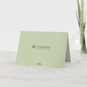 バラ考えの折り畳みグリーティングカード カード (裏面)