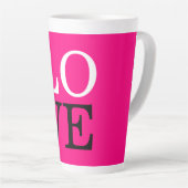 バラ背景結婚愛 カフェラテマグ (右アングル)