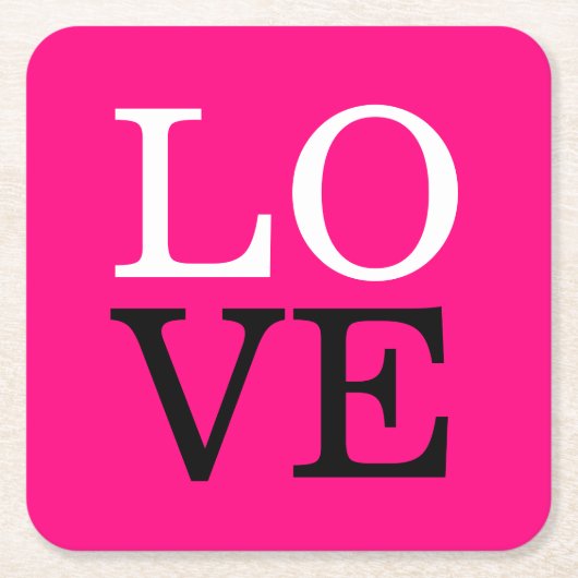 バラ背景結婚愛 スクエアペーパーコースター (正面)