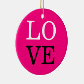 バラ背景結婚愛 セラミックオーナメント (右)