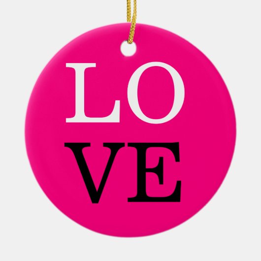 バラ背景結婚愛 セラミックオーナメント (正面)