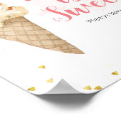 バラ色とゴールドのアイスクリーム　ラブイズスイート サイン (角)