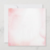 バラ色とゴールドの水彩画 サンキューカード (裏面)