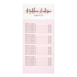 バラ色のきらきらピンクゴールドの美容師サロン ラックカード