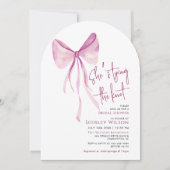バラ色のぼう彼女は結婚する ブライダルシャワー 招待状 (正面)