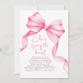 バラ色のぼう彼女は結婚する ブライダルシャワー 招待状 (正面)