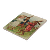 バラ色のまわりの旧式なイースター演劇のリング タイル (側面)