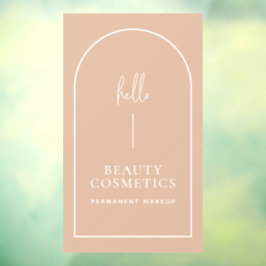 バラ色のアーチ型の「こんにちは」ビューティービジネス歓迎看板 ウィンドウサイン