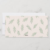 バラ色のキリストの誕生日おめでとう３枚の植物写真 シーズンカード (裏面)