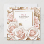 バラ色のキンチアネラ式・披露宴の案内 招待状 (裏面)