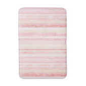 バラ色のクリーム色の縞模様 バスマット (正面縦)