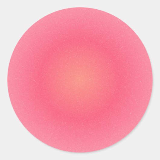 バラ色のグラデーションステッカー - エレガント & モダン ラウンドシール (正面)
