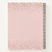 バラ色のグリッター ボス レディ ルール オーダーメイド ノートブック (裏面)