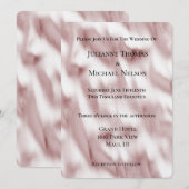 バラ色のグロウマンティックウェディング 招待状 (正面/裏面)