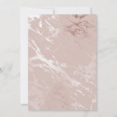 バラ色のゴールドとピンクのモダンでエレガントなキンセアニエラ 招待状 (裏面)