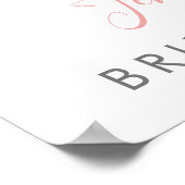 バラ色のゴールドの花のウェディングシャワーのご案内です ポスター (角)