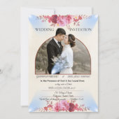 バラ色のチャペル　ウェディングカード 招待状 (正面)