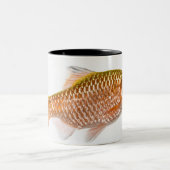 バラ色のトゲの魚(Puntiusのconchonius) ツートーンマグカップ (中央)
