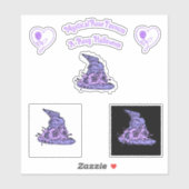 バラ色のハロウィーンステッカー シール (シート)