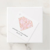 バラ色のピンクとバーガンディーダイヤモンド フェイバータグ (インサイチュ)