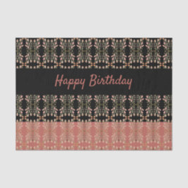 バラ色のピンクと黒 薄葉紙