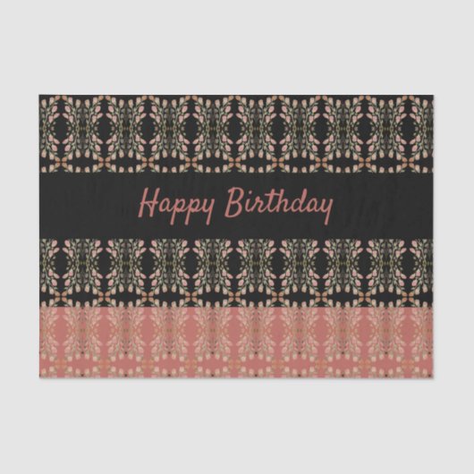 バラ色のピンクと黒 薄葉紙 (正面)