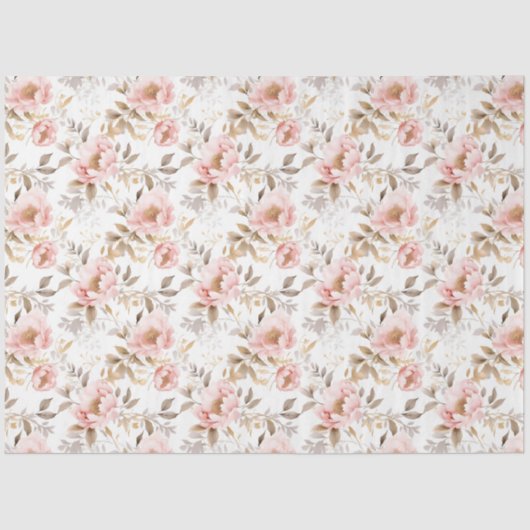 バラ色のピンクの花のローズ 薄葉紙 (正面)