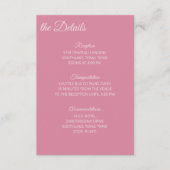 バラ色のピンクの詳細 エンクロージャーカード (正面)