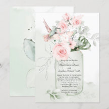 バラ色のピンクの賢い緑のバラのハマー メイソンジャー