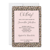 バラ色のピンク ゴールド ブラック レオパードプリント