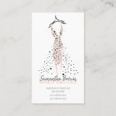 バラ色のファッションドレス（ハンガーにかかった状態） 名刺 (裏面)