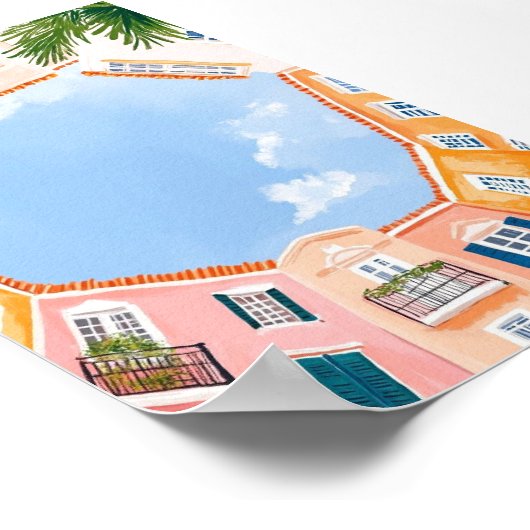 「バラ色のボタニカ」花のポスター エレガントな壁アート ポスター (角)