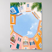 「バラ色のボタニカ」花のポスター エレガントな壁アート ポスター (正面)