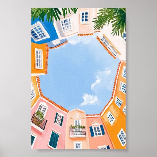 「バラ色のボタニカ」花のポスター エレガントな壁アート ポスター (正面)