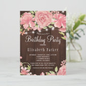 バラ色のポニーの誕生日パーティー 招待状 (スタンド正面)