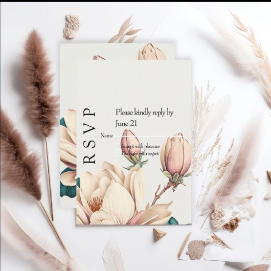 バラ色のマグノリア 出欠カード