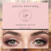 バラ色のモダンなロゴ写真メイクアップビジネス ウィンドウサイン (シート2)