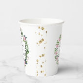 バラ色のユーカリ プリンのお茶会用紙コップ 紙コップ (左)