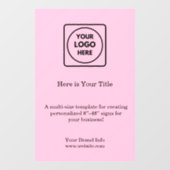 バラ色のロゴ | フェミニンなプロフェッショナルブランディング ウィンドウサイン (シート)