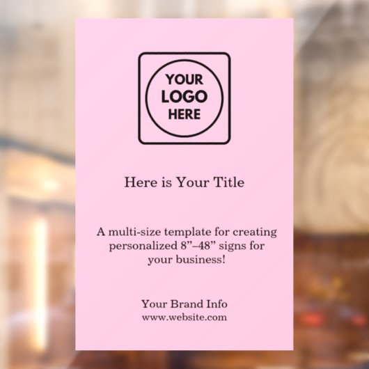 バラ色のロゴ | フェミニンなプロフェッショナルブランディング ウィンドウサイン (シート2)