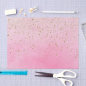 バラ色のローズピンク＆ゴールドグリッター ブライダルシャワーパーティー 薄葉紙 (クラフト)