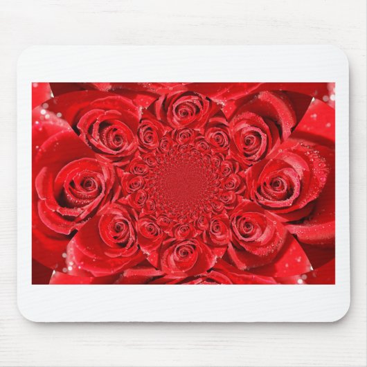 バラ色の世界: フローラルファンタジー マウスパッド (正面)