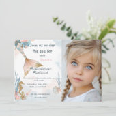 バラ色の人魚の尾の誕生日 招待状 (スタンド正面)