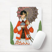 バラ色の傘 マウスパッド (マウス)