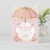 バラ色の傘　四月の雨が五月の花を育てる 招待状 (スタンド正面)