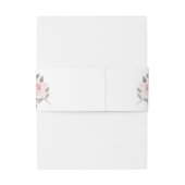 バラ色の優雅な花のイニシャル 招待状ベリーバンド (裏面例)